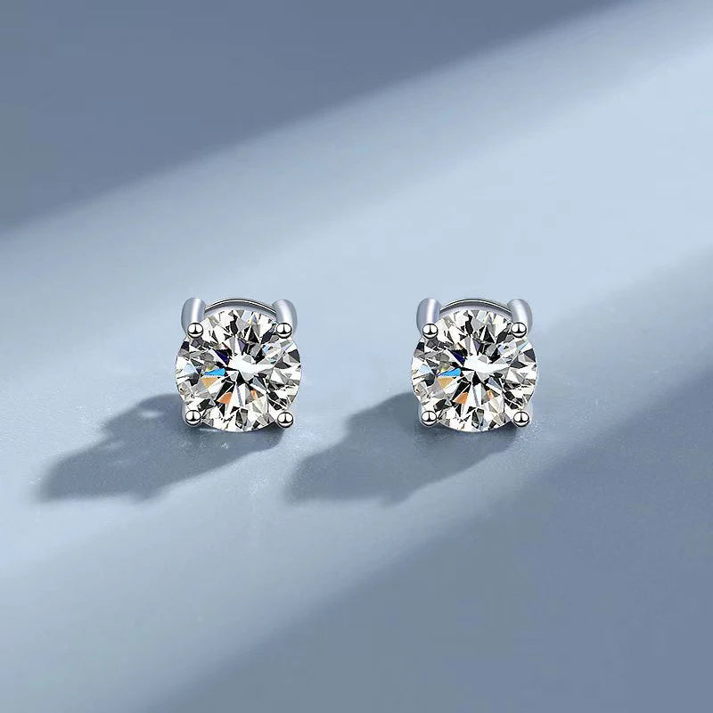 Moissanite Stud Earrings - Christmas, Anniversary Gift