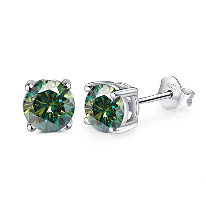 Moissanite Stud Earrings - Christmas, Anniversary Gift