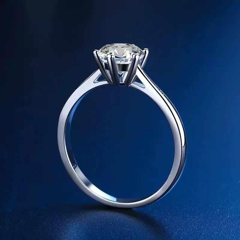 18K Gold Plated Moissanite Engagement Ring